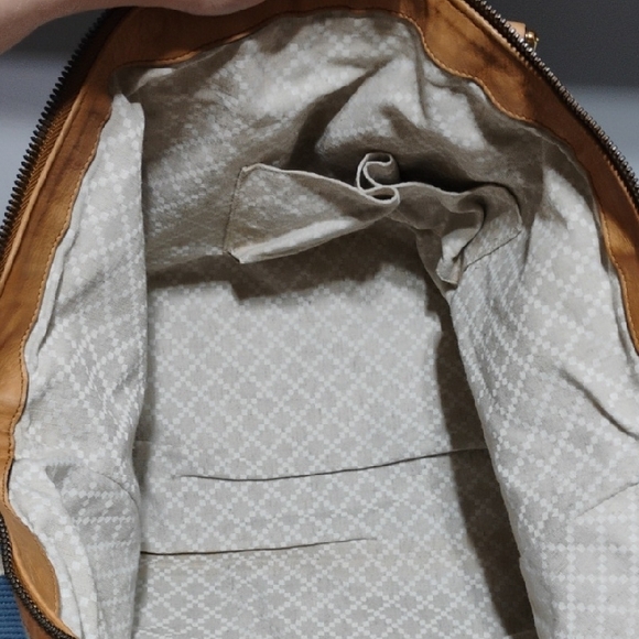 SALE! Auth Gucci Blue & White Striped Leather Trim Travel/Duffle Bag W Strap - Picture 14 of 16